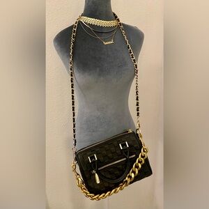 Genuine Leather Crossbody Boston Star Strap Bag